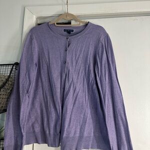 Karen Scott Lavender Knit Sweater